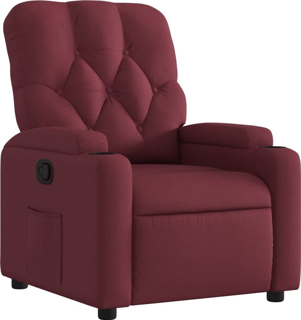 "WINTER SALE"Relaxsessel - Modernes Design - TV-Sessel - Einzelsofa - Weinrot Stoff - Couchsessel NEU7457040
