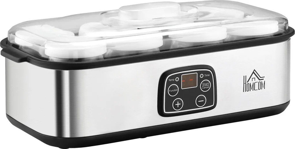 Yaourtière maison 8 pots pour recettes saines et desserts sans additif