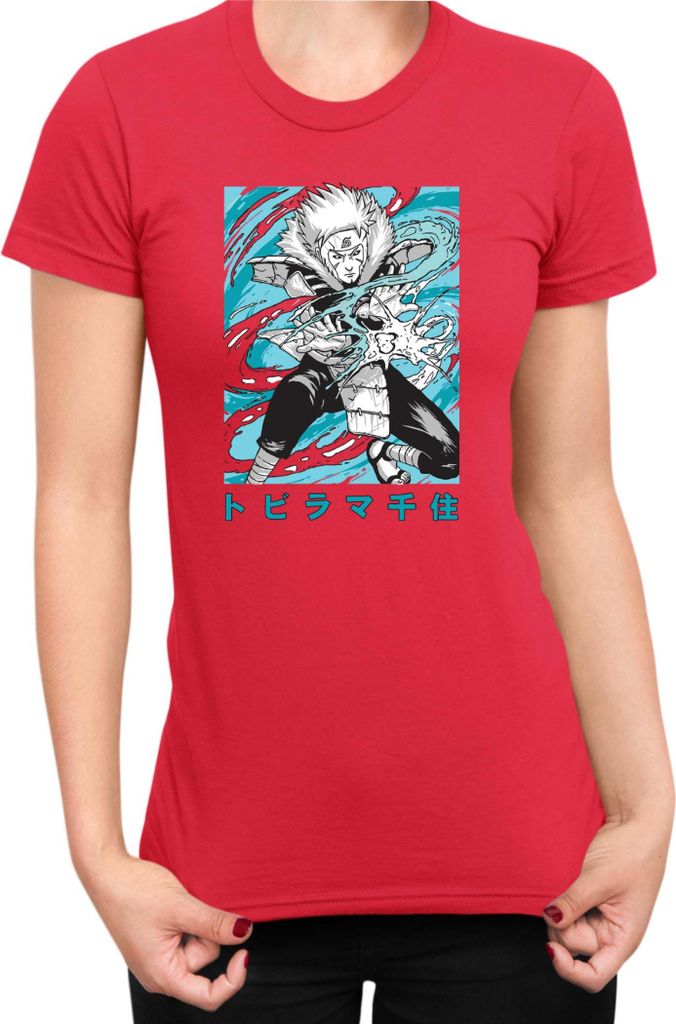 Damen T-Shirt Naruto Tobirama Senju, Lady 2XL / Rot