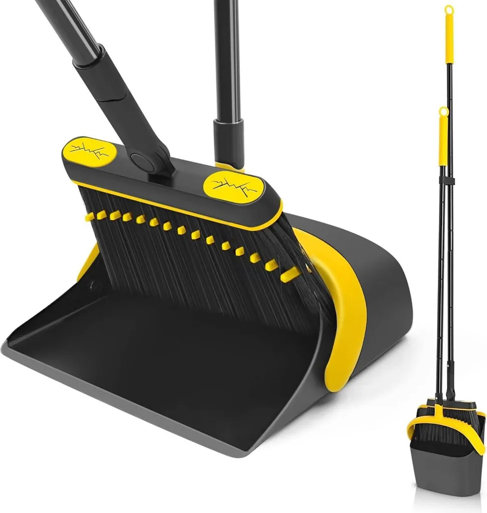 Set Balayette et Pelle de Ménage avec Manche 138 cm pour Sol Intérieur