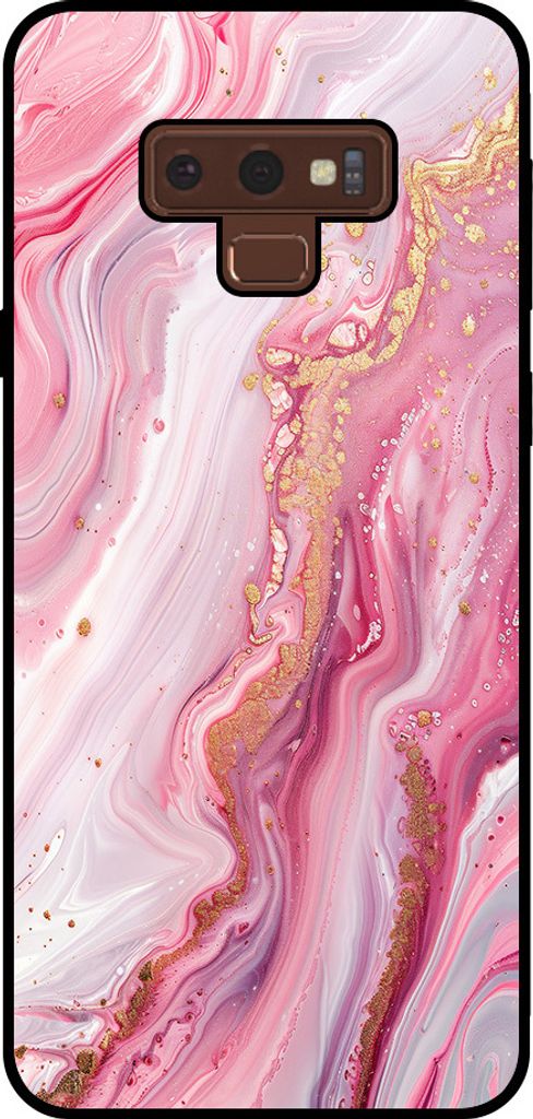 Smartphonica Telefon Fall geeignet für Samsung Galaxy Note 9 mit Marmor-Druck - TPU zurück Abdeckung Fall Marmor-Design - Rosa