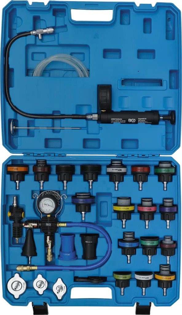 Kit de purge pour liquide de refroidissement auto et test d'étanchéité