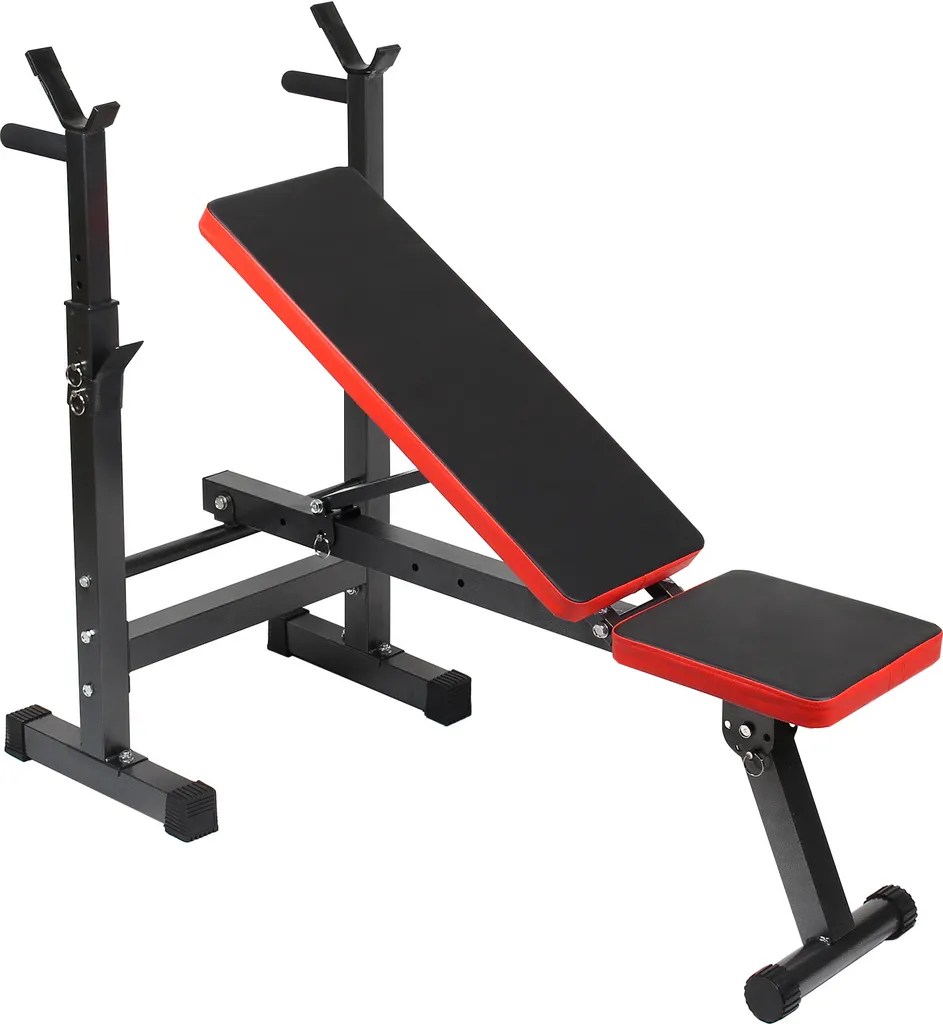 Banc de musculation pour sport à domicile réglable et pliable noir