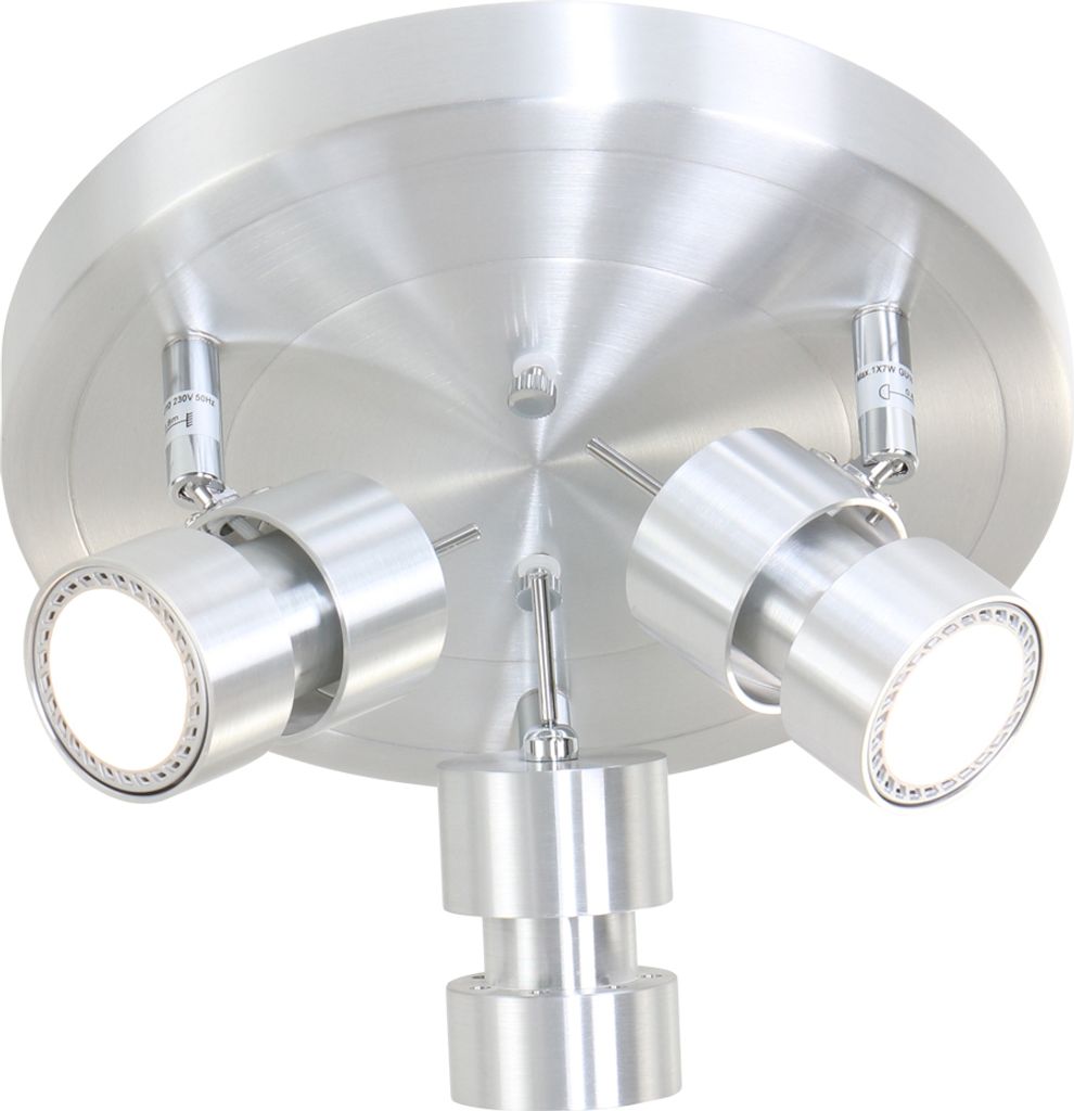 Steinhauer Strahler Natasja LED 3-flammig Silber Matt 27,5x27,5cm