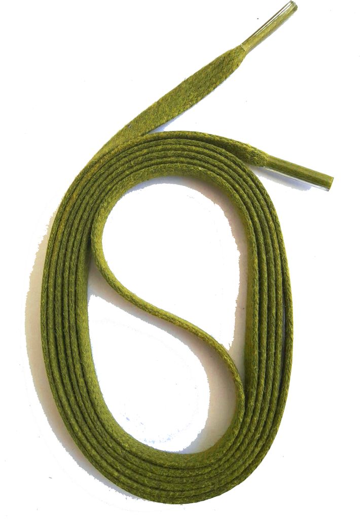 SNORS gewachste Schnürsenkel flach - KHAKI - 6-7mm - 150cm