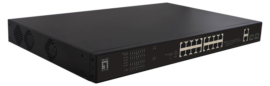 LevelOne FGP-2031 Netzwerk-Switch Unmanaged Fast Ethernet (10/100) Power over Ethernet (PoE) 1U Schwarz