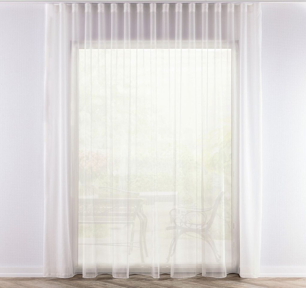 Dekoria Wellengardine, ecru, 300 x 265 cm