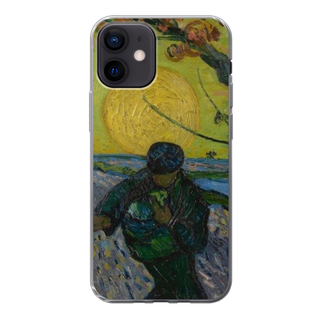 MuchoWow Handyhülle Schutzhülle Hülle für iPhone 12 Der Sämann - Vincent van Gogh Silikon Softcase Handy Hülle - Schutzhülle