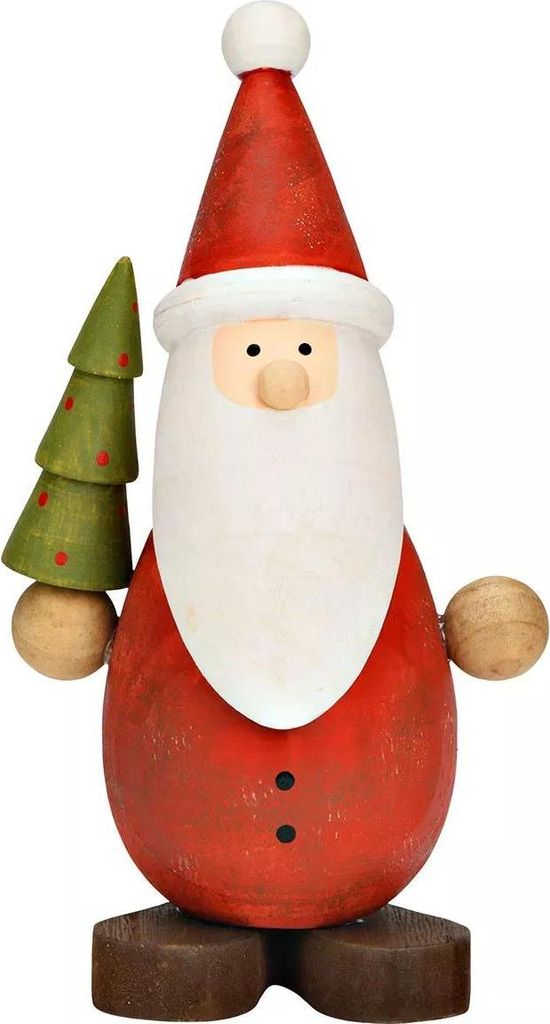 Nikolaus Figur mit Tannenbaum aus Holz