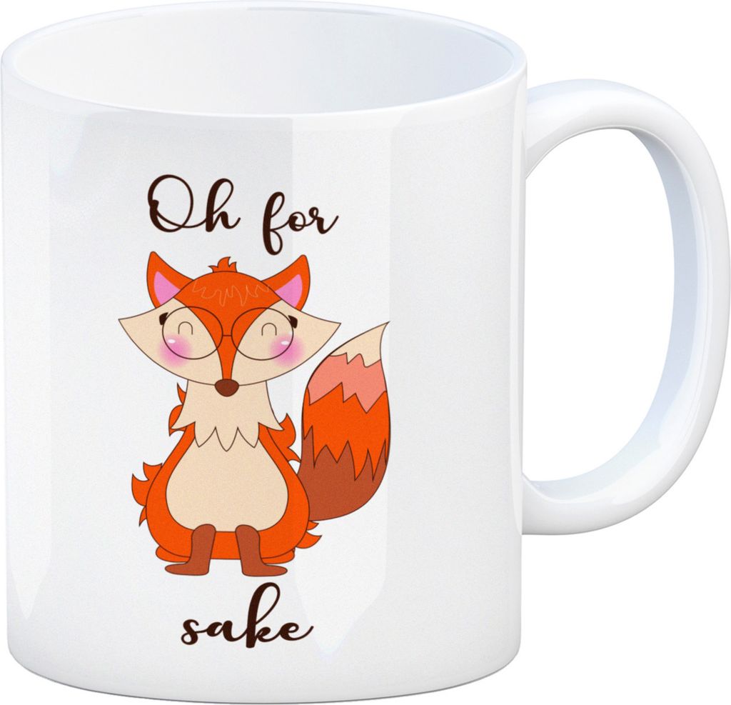 Fuchs Kaffeebecher mit Spruch Oh for Fox sake