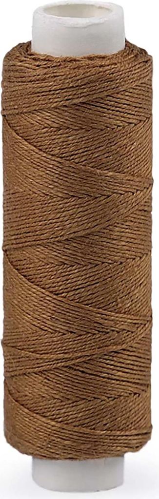 50m Nähgarn Leinen-Garn Leinenzwirn Klöppelgarn Nähfaden Leinengarn Farbwahl, Farbe:hellbraun