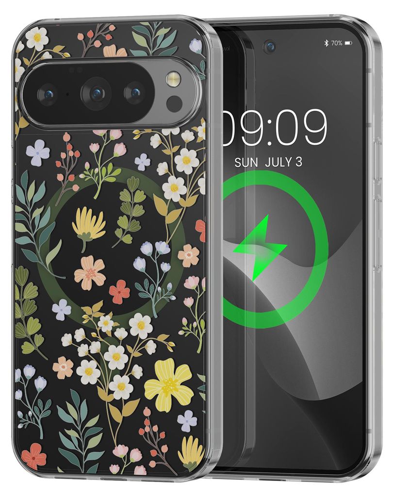 kwmobile kristallklares Hardcase kompatibel mit Google Pixel 10 Pro XL Hülle - kompatibel mit MagSafe - Acryl-Hülle mit TPU Case - Zauberhafte Bl...