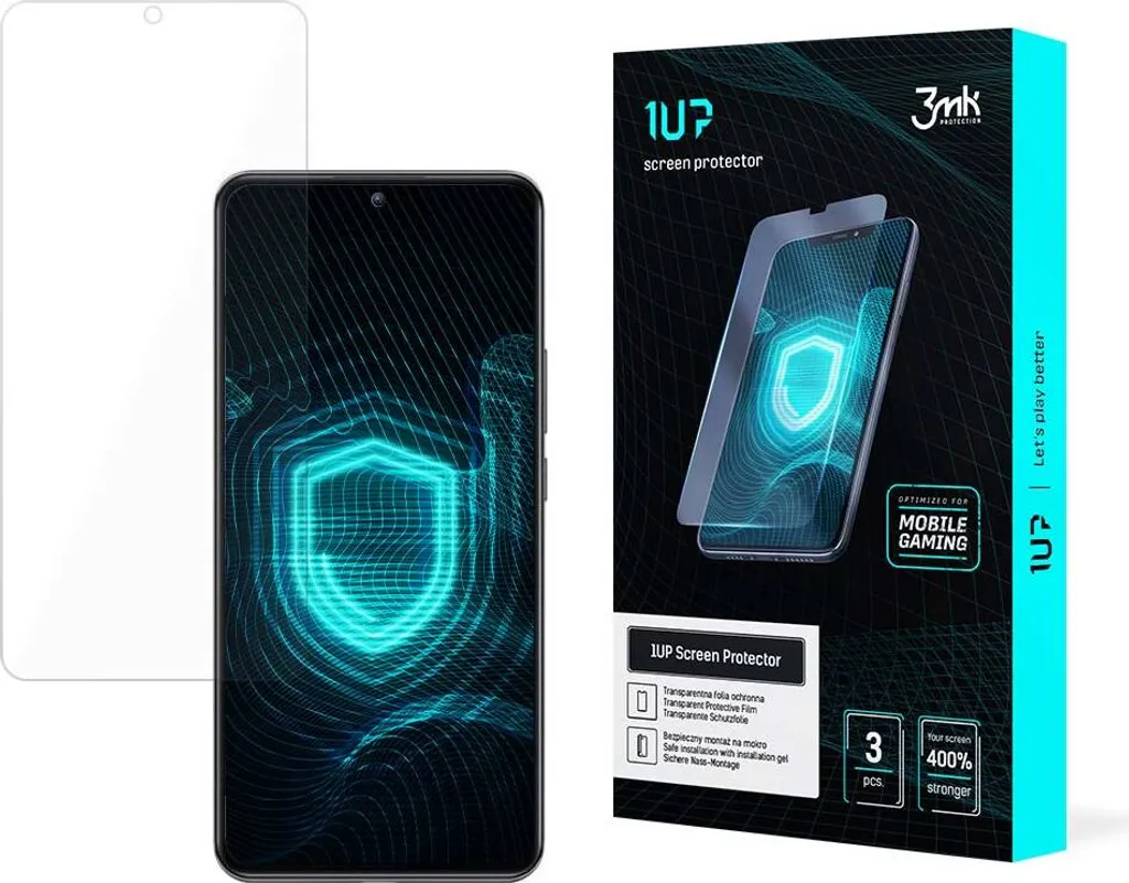 Pellicola Protettiva Xiaomi 12T Pro 3mk 1UP Gaming - 3 Pack Originale