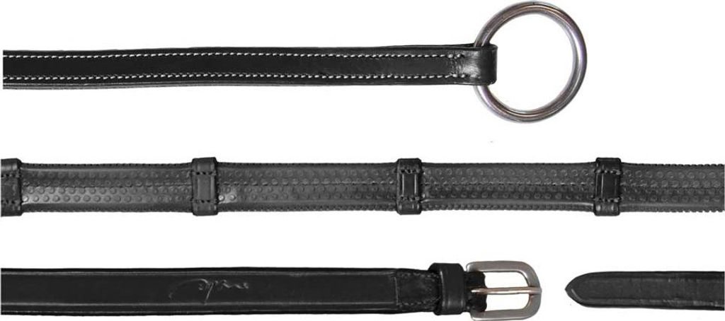 Dyon Working Collection 9 Leather Stops Ring Closure 1/2 ́ ́ Zügel Silber Full Silber Full