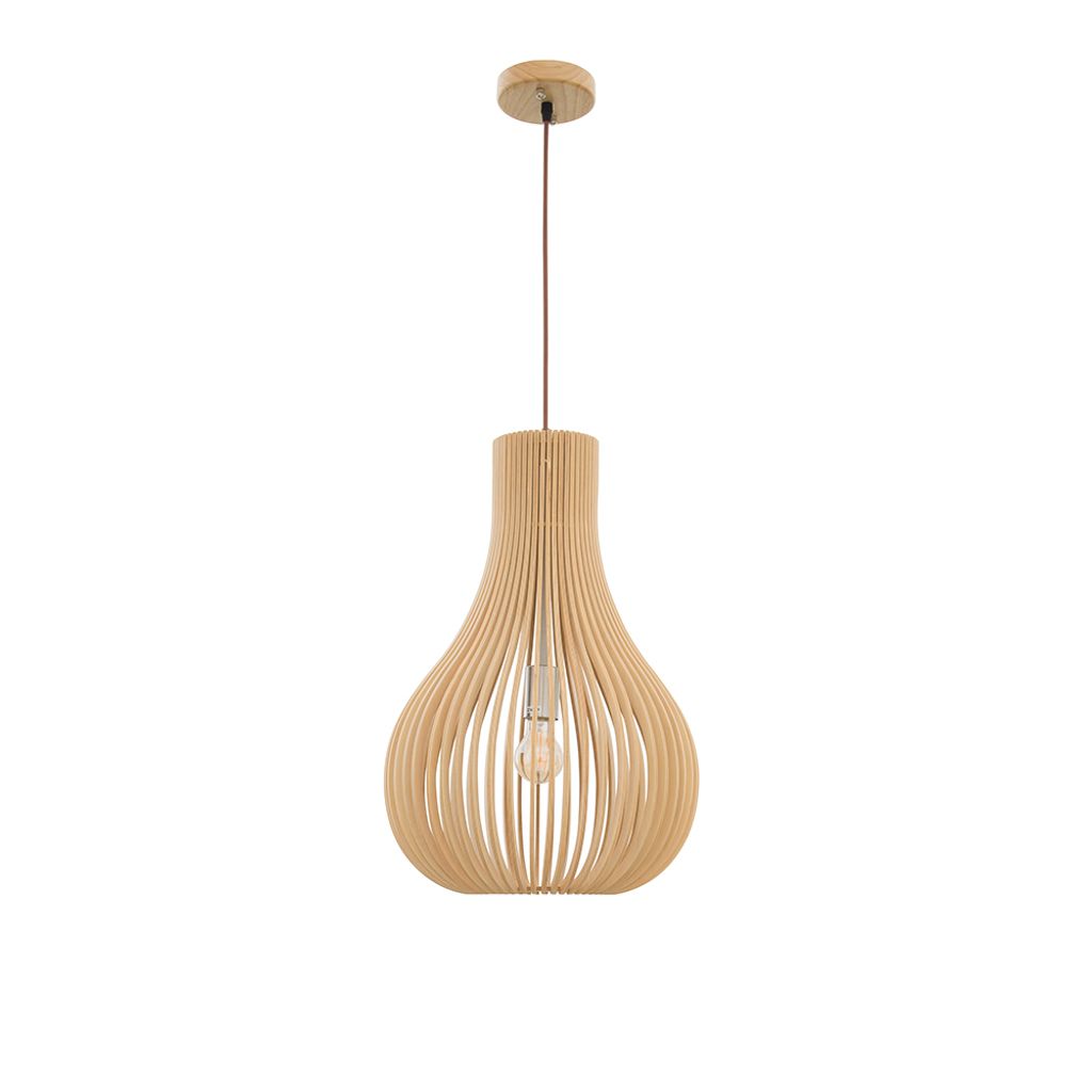 Nova Luce SOHO Pendelleuchte E27 Naturholz 245x8cm dimmbar 9138061