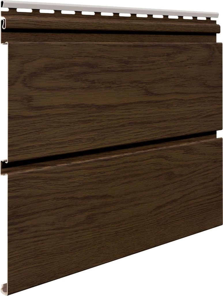 VOX Dachuntersicht PVC Paneele SVP-09 - Holzstruktur - Klicksystem - Belüftung - 2700x310/340mm 10 Stück - Nussbaum