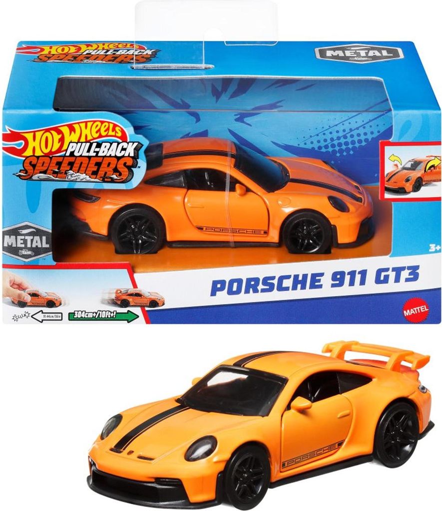 Hot Wheels Pull-Back Speeders HPT04, Auto, 3 rok/roky, Obrázek produktu 