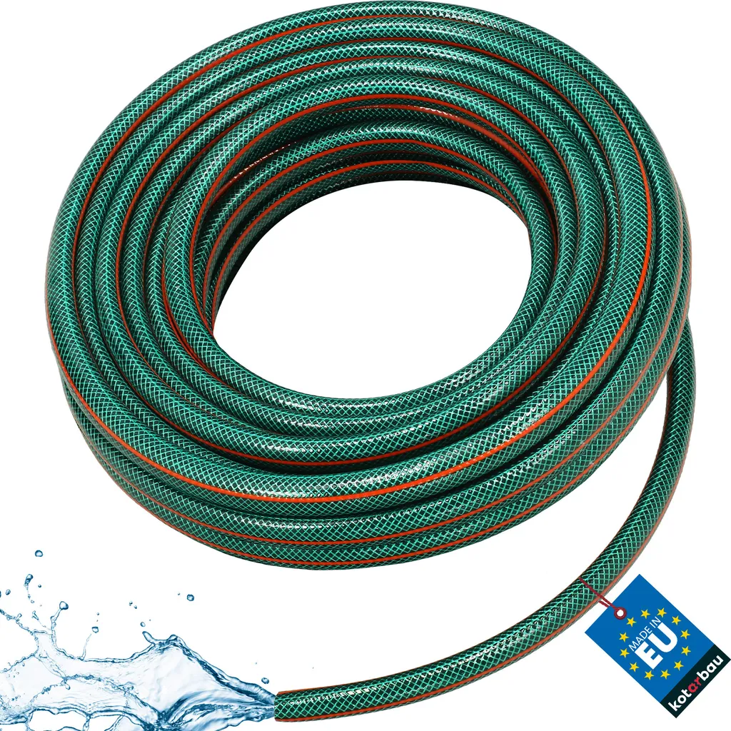 Tuyau d'arrosage anti-torsion 1 pouce 10m renforcé vert pour gros débit eau