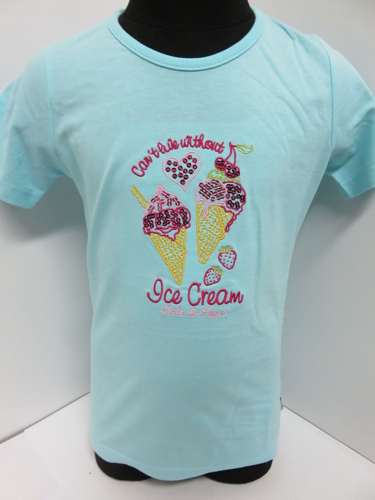 Salt & Pepper T-Shirt Gr. 116/122 mit edler Stickerei * Produktbild 