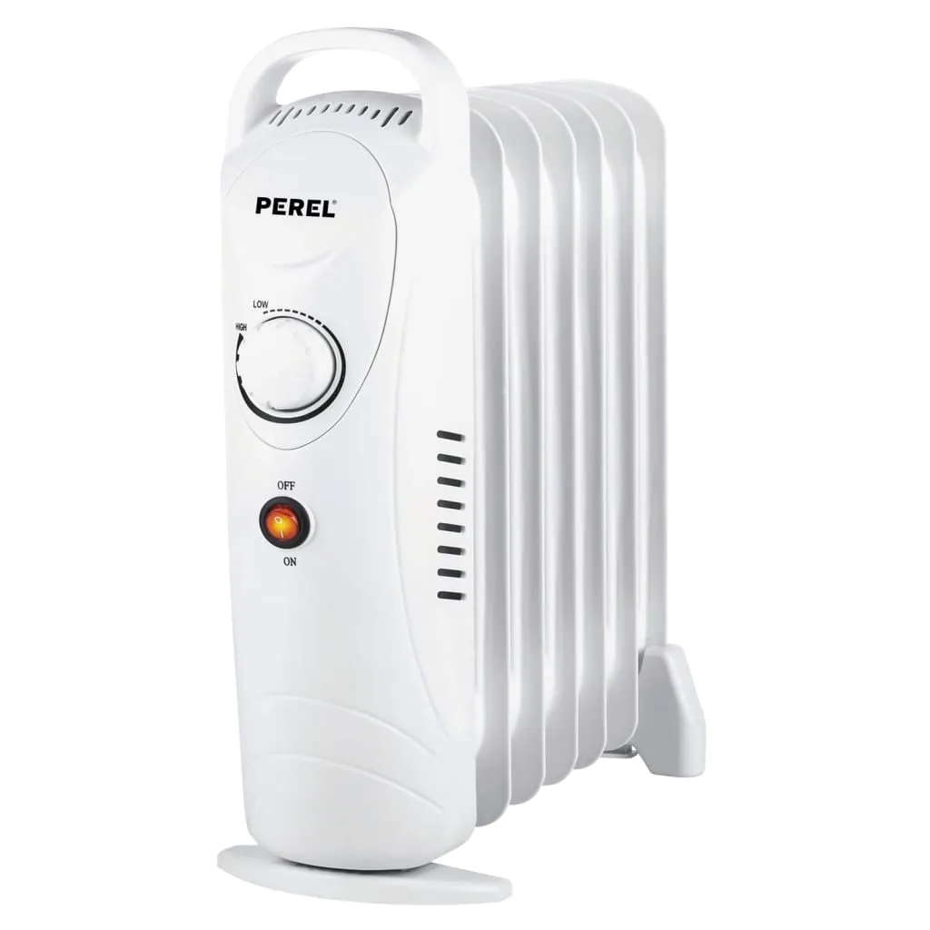 Radiateur à bain d'huile 700W avec 7 ailettes blanc pour petit espace