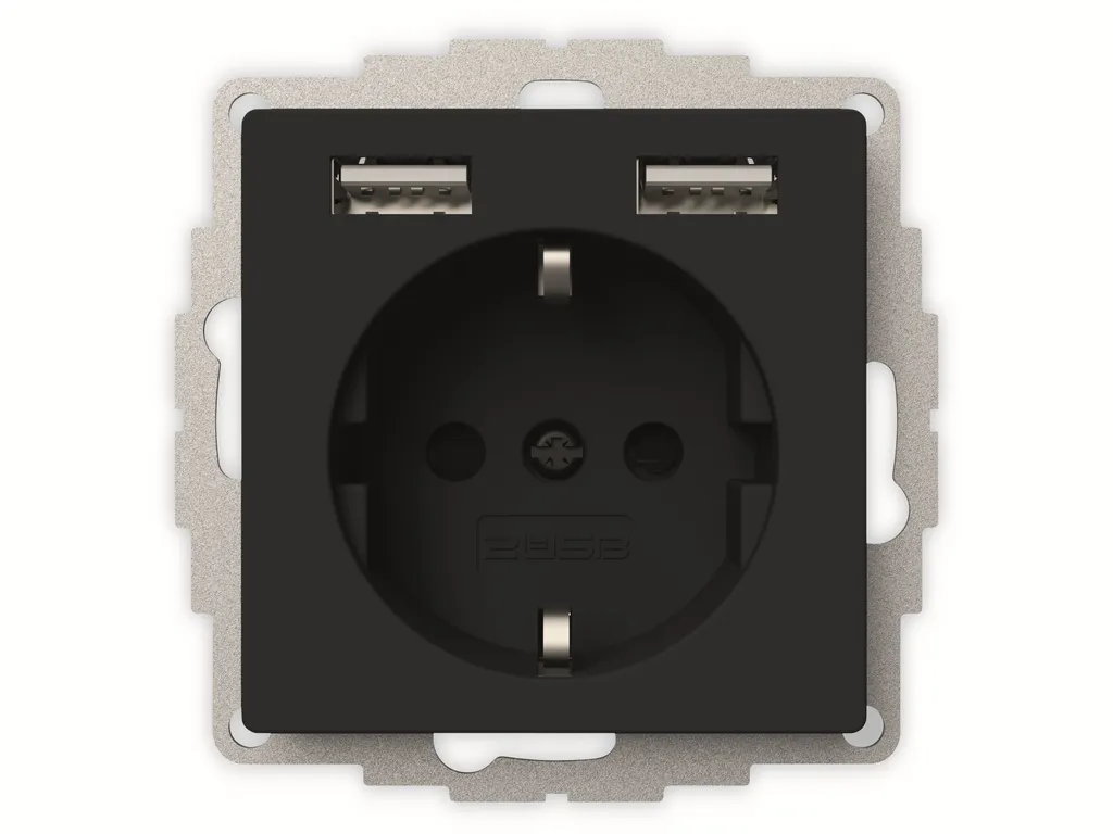 Prise USB inChargePRO AA 2,4A anthracite : fini les chargeurs perdus