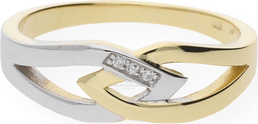 JuwelmaLux Ring 333 Gold- und Weißgold mit Zirkonia JL20-07-0052 54