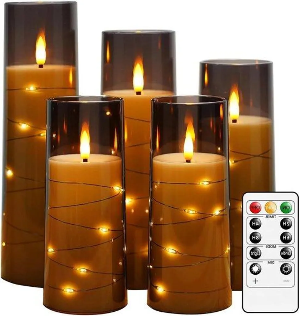 Bougies LED pour décoration de table et mariage avec télécommande - Lot 5