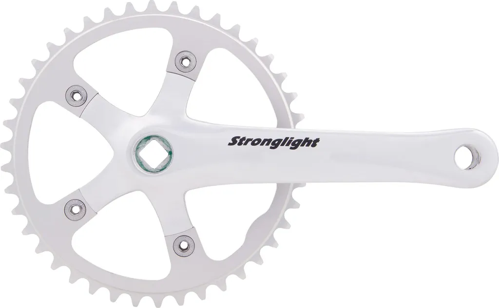 Pédalier Mono Plateau 42Z Stronglight Impact Argent 170mm Axe Carré 4Kt