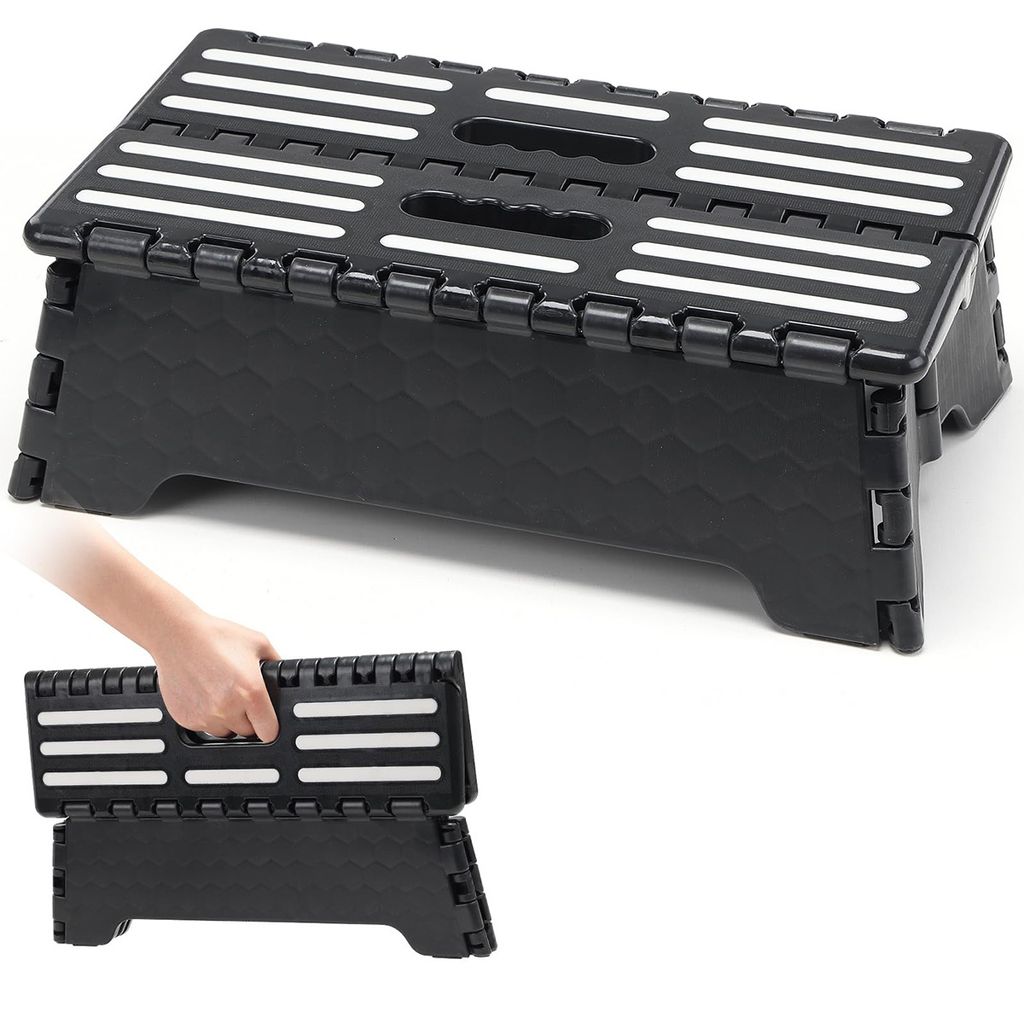 Klapphocker, Tragbarer faltbarer Fußschemel, faltbare Fußschemel, Rutschfester Klapphocker,Treppe für ältere Menschen, für Wohnwagen, Küchen,...