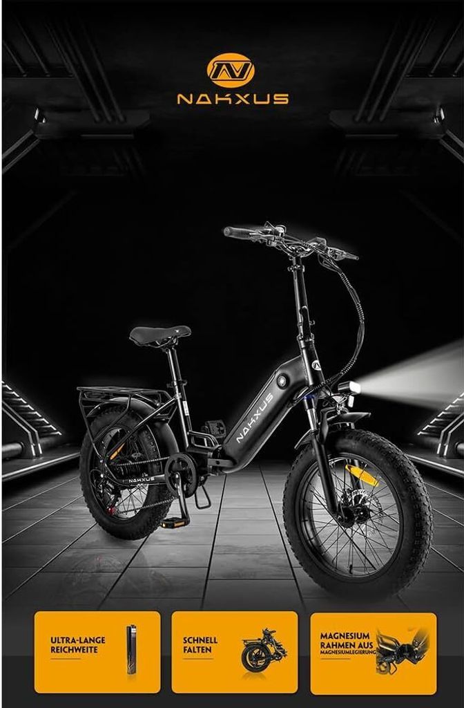Nakxus 20F213 Damen und Herren E-Bike Klapprad Pedelec mit Produktbild 2