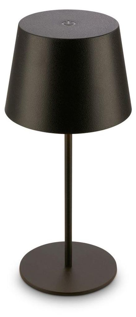LED Tischlampe Akku Tischleuchte IP44 Touch Dimmbar Kabellos 20,5cm Schwarz