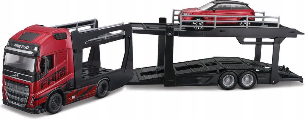 Bburago 1:43 STR FIRE Multicar Carrier - Volvo FH16 w/Land Rover LRX Concept