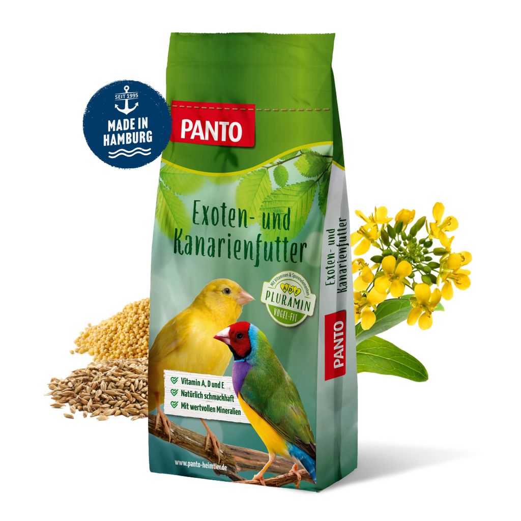PANTO Kanarienfutter Pluramin – 25 kg Saatenmischung – Vogelfutter ohne Rübsen