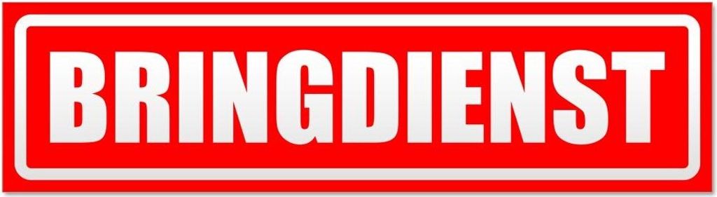 Kiwistar Bringdienst invertiert Magnetschild Schild magnetisch - 45cm Rot - Magnetfolie für Auto PKW Kfz