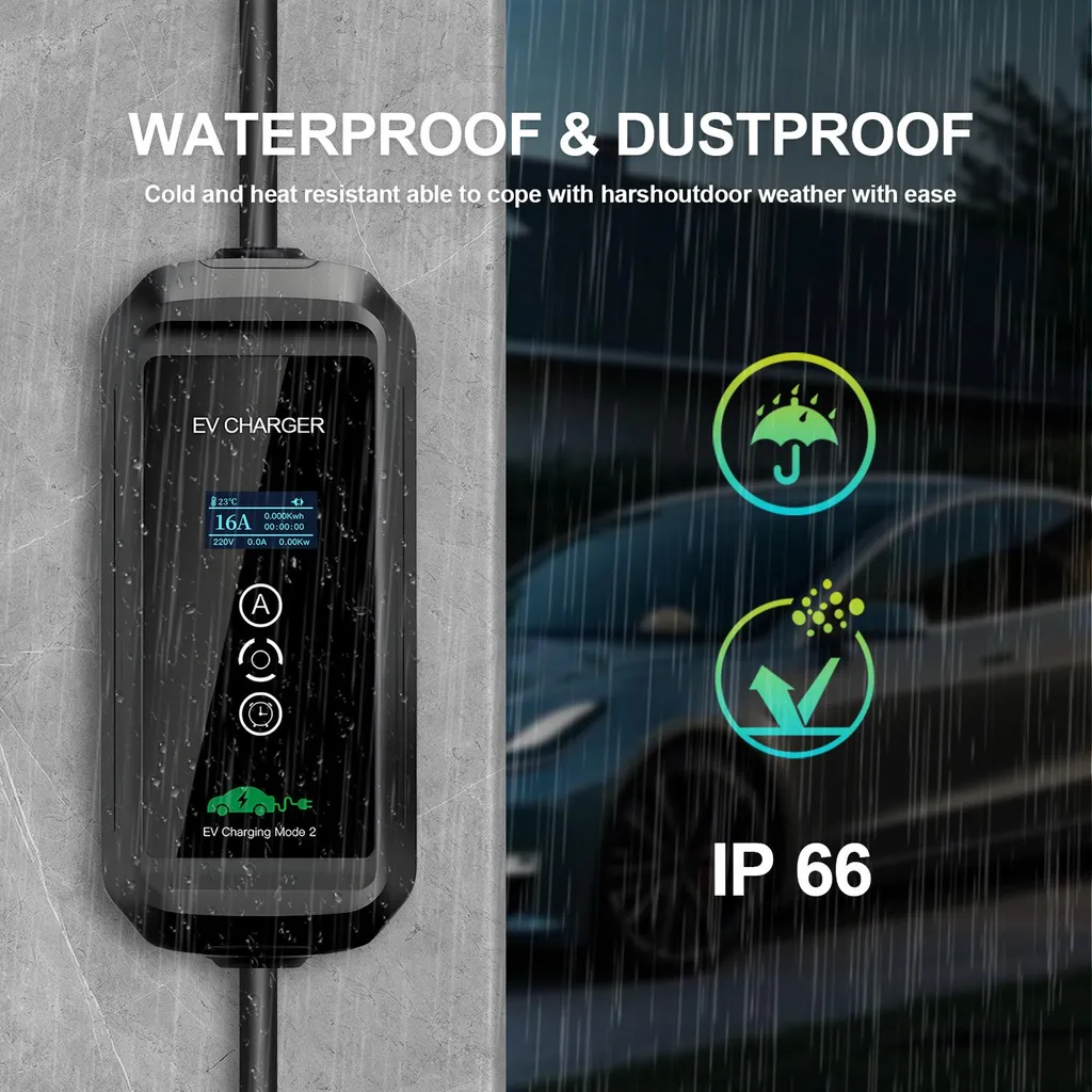 Chargeur triphasé 11 kW Type 2, ampérage modulable et câble 5 mètres - 4