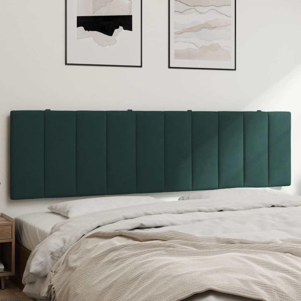 "Rabatt" Bettkopfteil modern - Kopfteil-Kissen - "Hanko" Dunkelgrün 180 cm Samt - Kopfteile CC17200