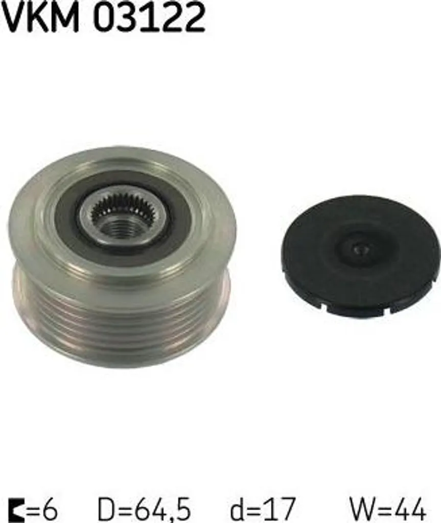 Roue libre alternateur SKF VKM 03122 compatible Audi A4 et A6 Berline