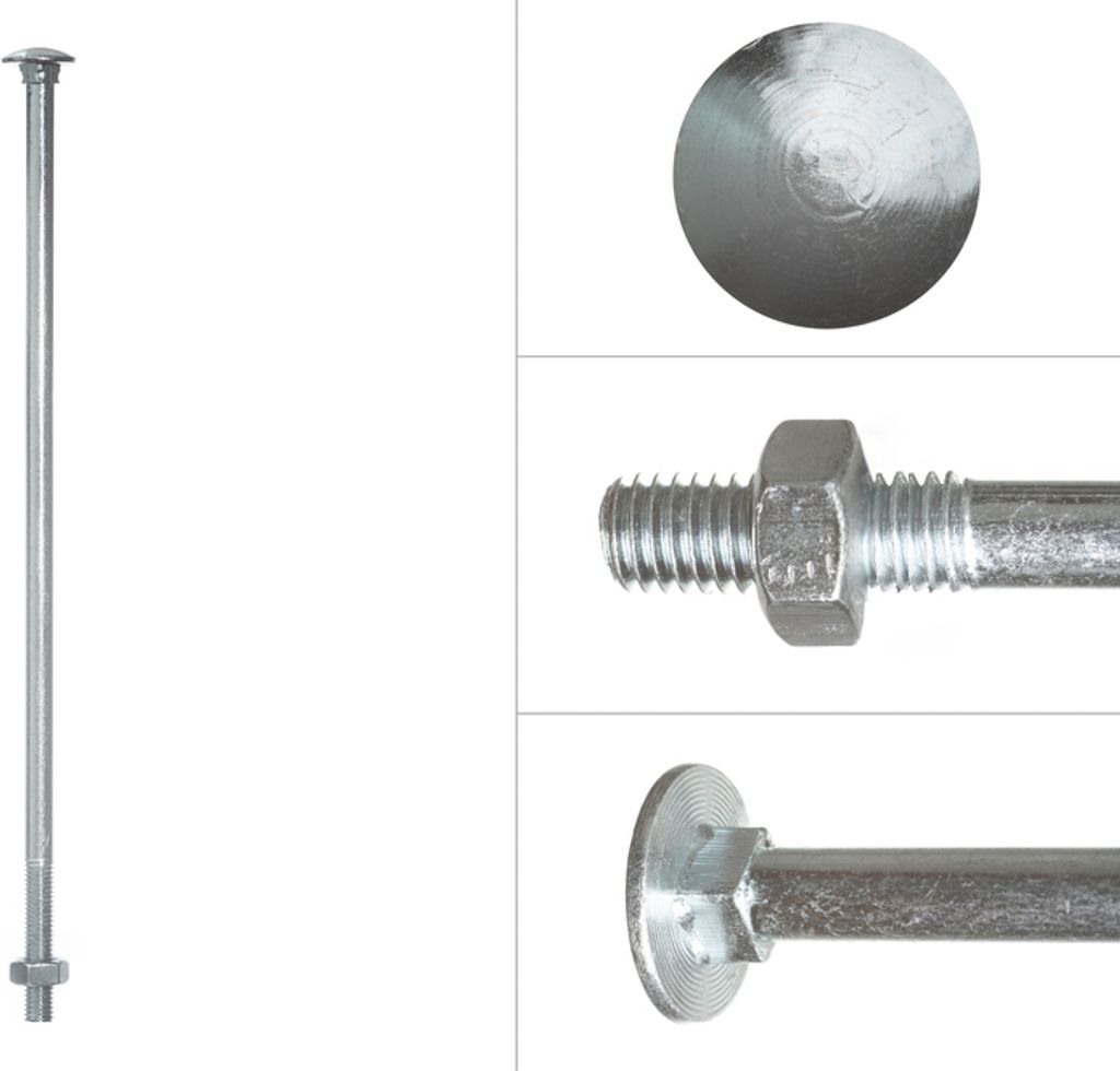 Schlossschrauben Verzinkt M10 x 300 mm - 25 Stück
