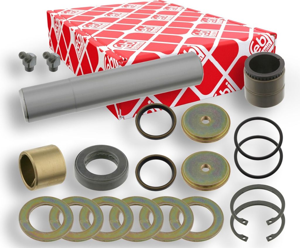 FEBI BILSTEIN Reparatursatz Achsschenkelbolzen 11369 Vorne Links Vorne Rechts für MAN G90 3mm 156mm 2mm Stahl 39mm 30mm 1,24kg