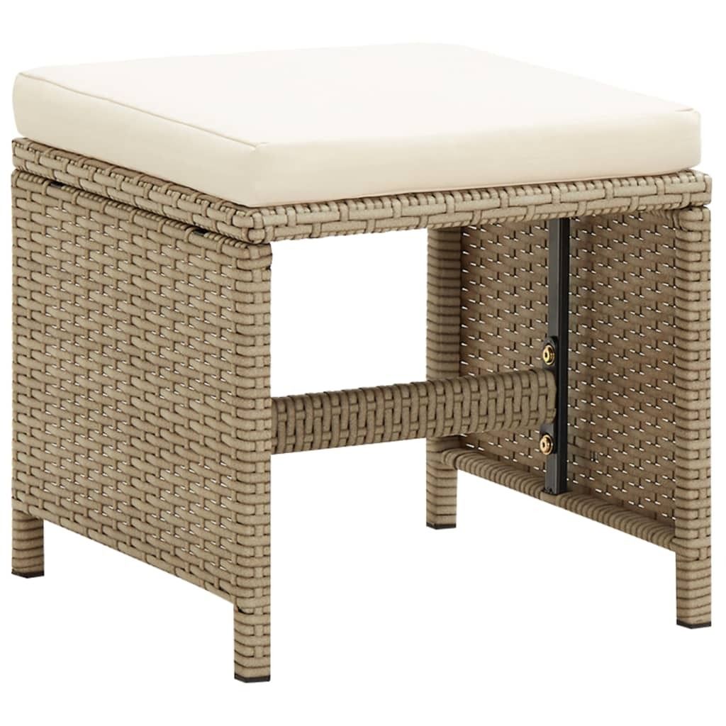 vidaXL Sgabello da giardino 2 pezzi con cuscino di seduta Immagine del prodotto 