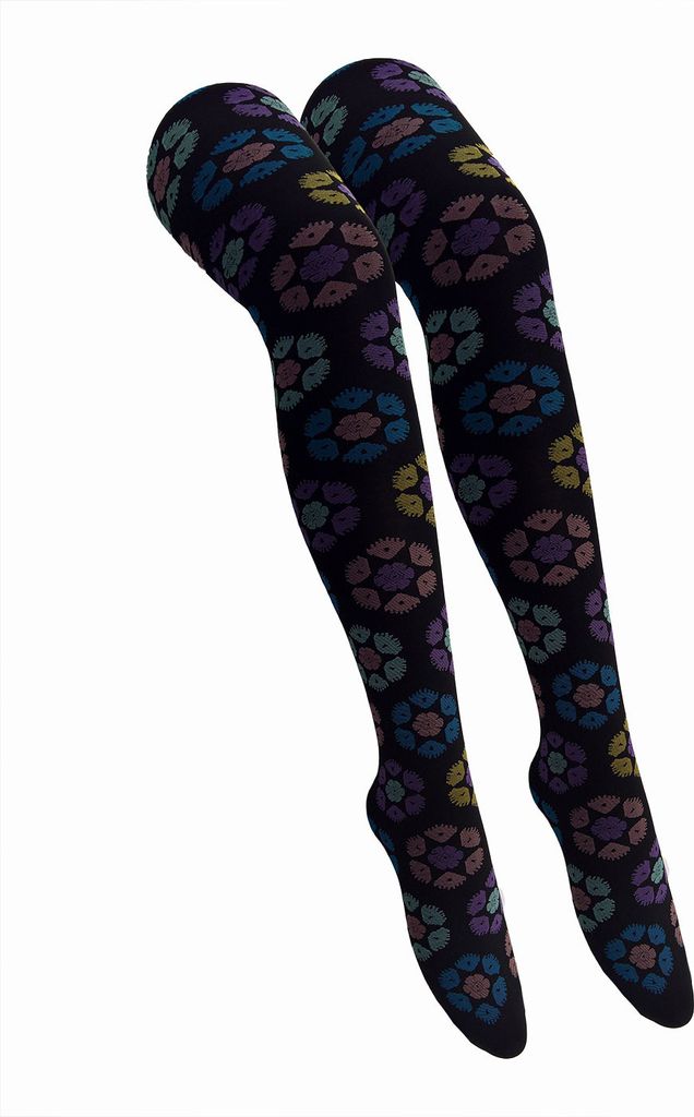 Blickdichte Strumpfhose CROCHET 70 DEN nero-L