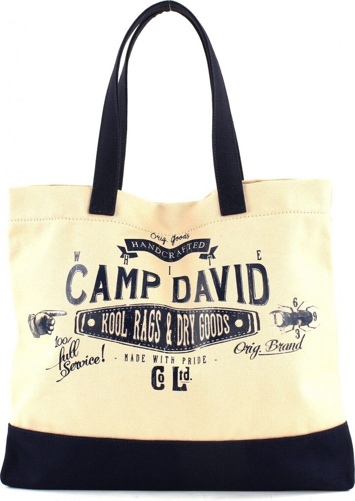 CAMP DAVID Schultertasche Blue Creek Shopper Cream White Produktbild 
