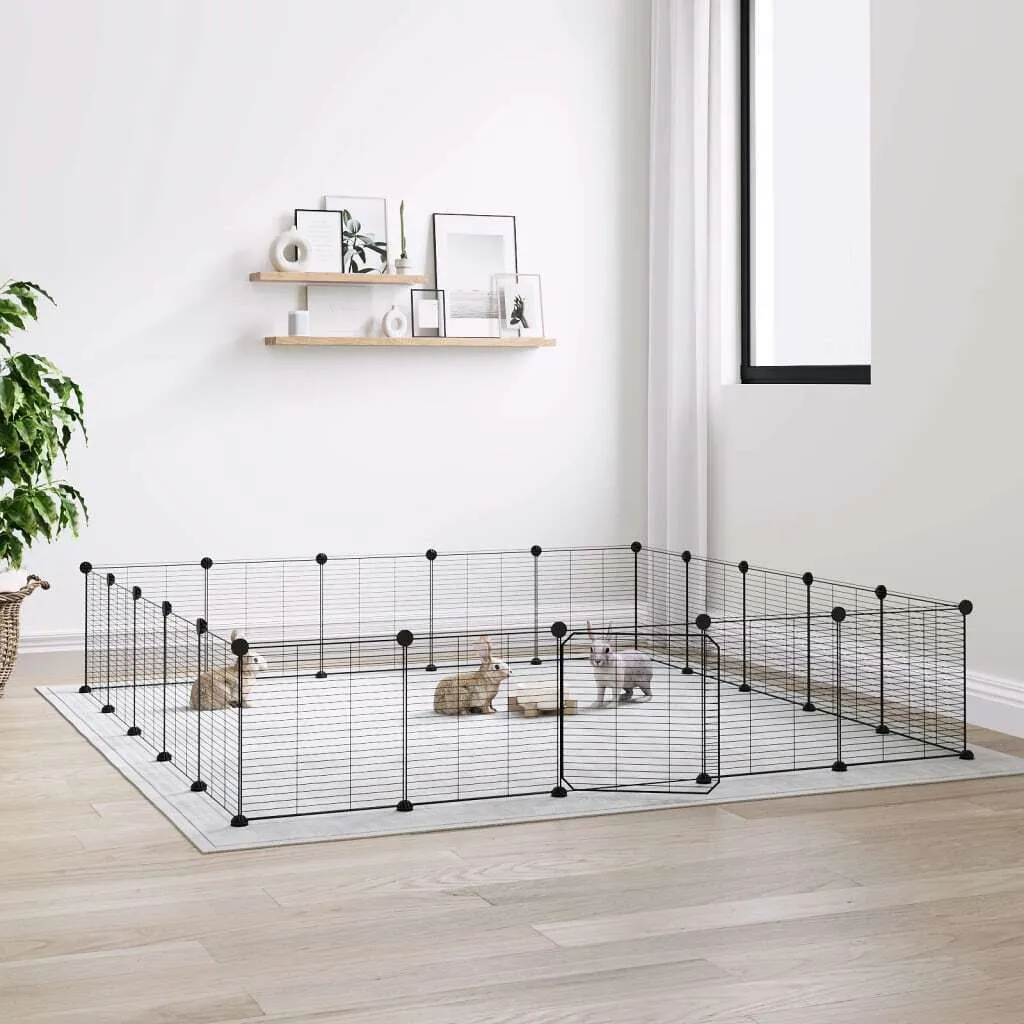 Gabbia Animali 20 Pezzi Acciaio Nera 35x35 - Offerta The Living Store