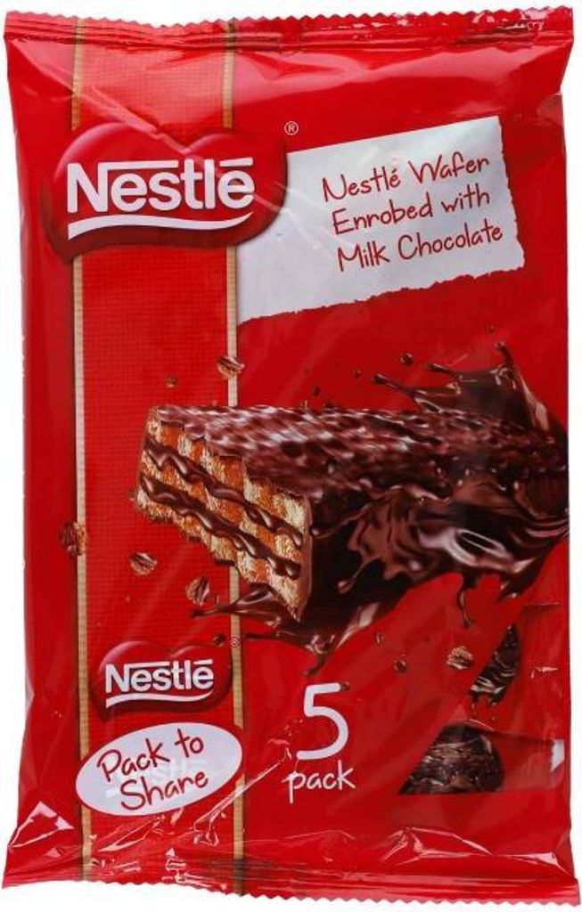Nestlé Milk Chocolate Wafer 5x19g Produktbild 