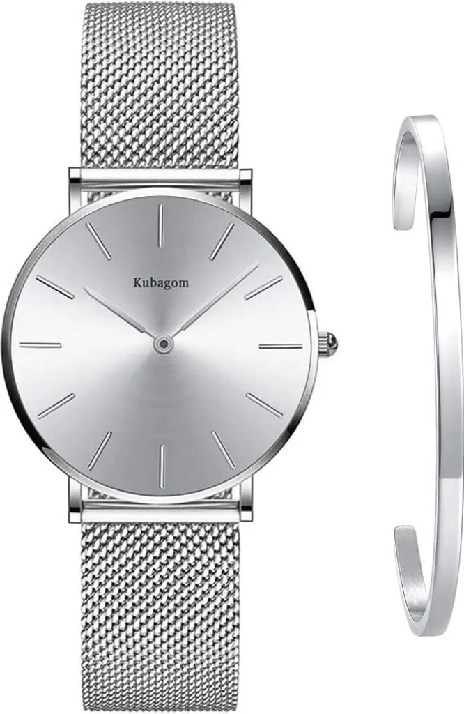 Set Orologio e Bracciale Kubagom: Trend 2026 Acciaio Inox Ultra Sottile