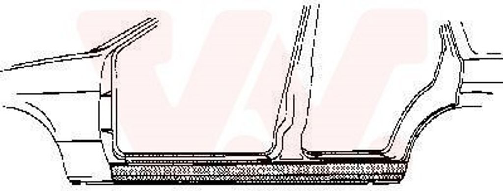 VAN WEZEL 1837103 Schweller Reparaturblech Einstiegblech Links für FORD Fiesta Mk4 Schrägheck (JAS, JBS) FIESTA III (GFJ) Fiesta Mk4 (J3S, J5S)