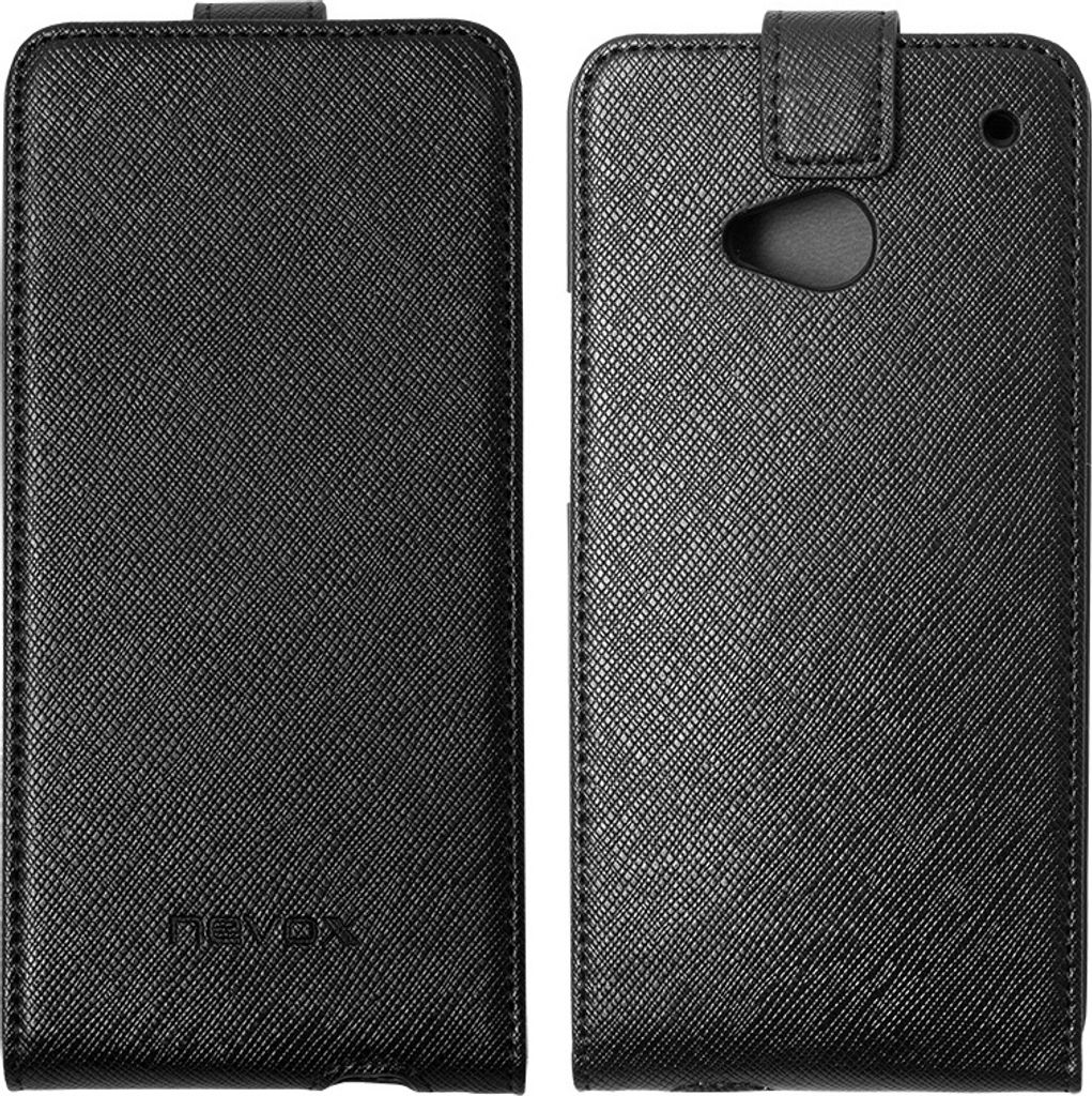 Nevox RELINO Case for HTC One (M7) FLIP Tasche, black-grey, Produktbild 