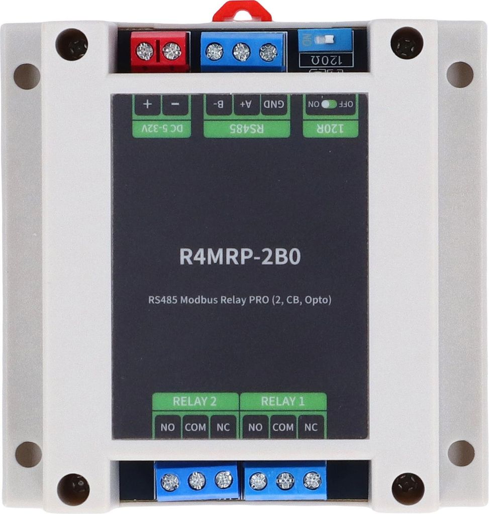 Industrielles Relaismodul für Modbus RTU Optokoppler-Isolierung RS485-Schnittstelle 2 Kanäle