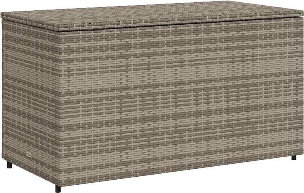 Armoire de jardin anti-humidité en poly rotin gris pour stocker au sec