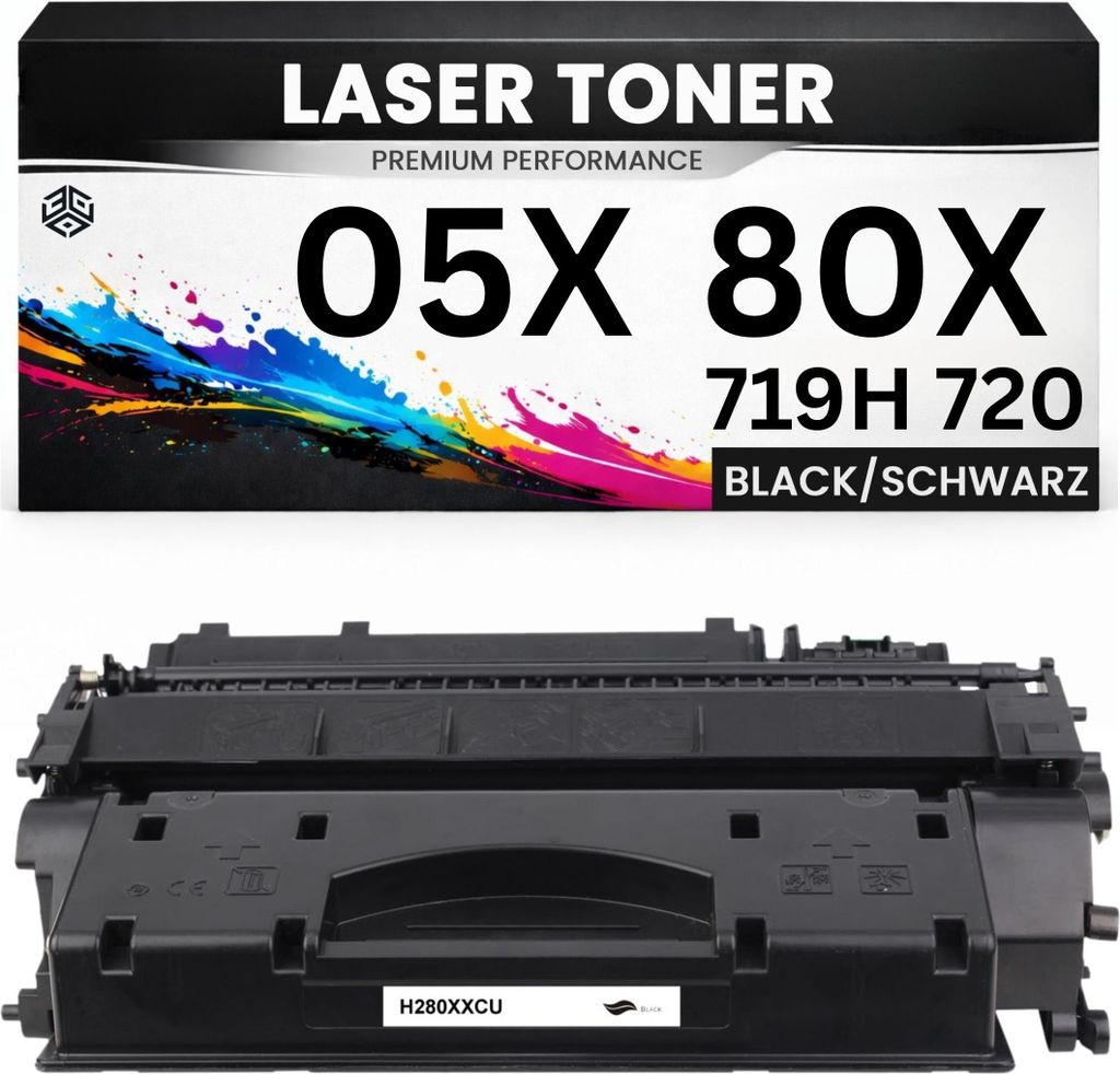 XXL Toner kompatibel für HP CE505X / CF280X / Cartridge 719H / Cartridge 720(05X / 80X) LaserJet Pro 400 M401a/M401d/M401n/M401dn/M401dne/M401dw L...